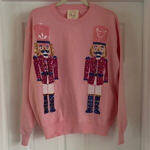 Pink Nutcracker Sequin Sweater
